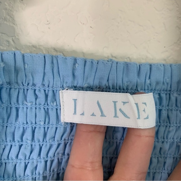 Lake Pajamas Womens Lolly 100% cotton midi dress in Morning Blue L - Picture 6 of 11